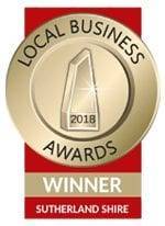 Gold award medal for local business winner, Priority Plus Plumbing, Sutherland Shire, 2018.